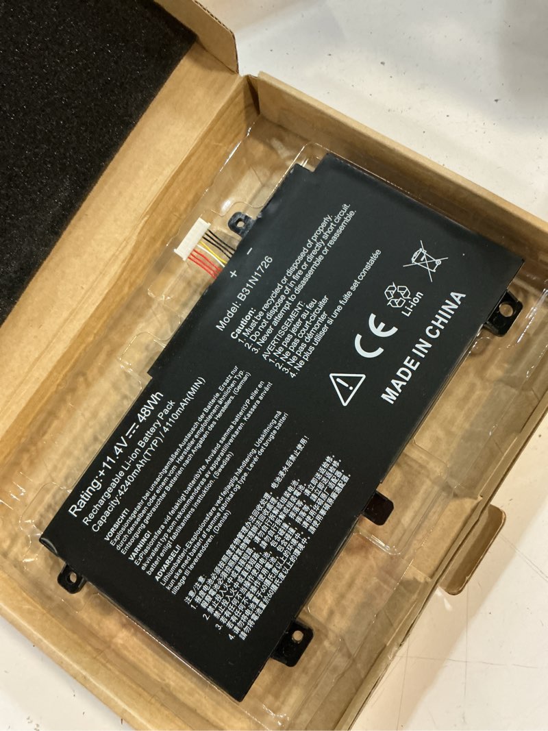 Condition photo showing New/Like New for fully. fully new b31n1726 replacement laptop battery compatible with asus fx80 fx86 tuf fx504 fx504ge fx504gm fx505 fx505dt fx505dy fx505ge fx505gd a15 fa506iu series b31bneh b31bn91 - 11.4v 48wh