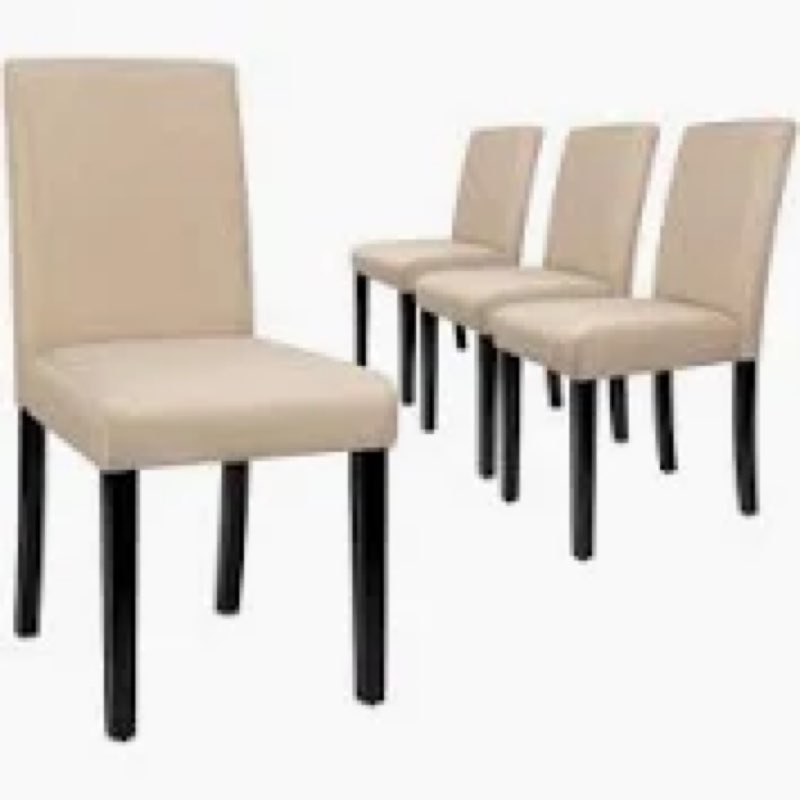 modern faux leather waterproof upholstered dining chair