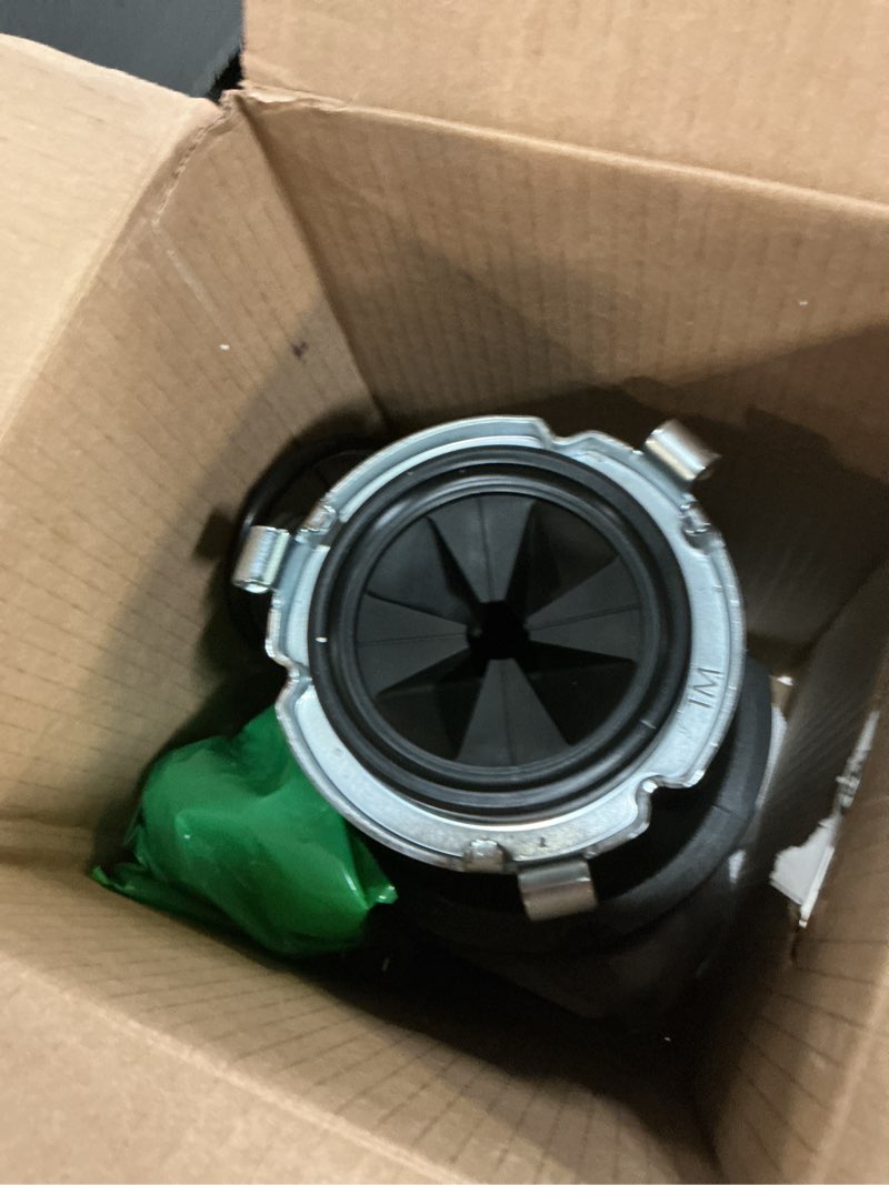 Condition photo showing As Is for insinkerator badger 5xl continuous feed 1/2-hp septic safe corded garbage disposal