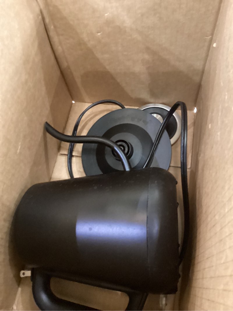 Condition photo showing As Is for Chefman Gooseneck Electric Kettle, 0.8L Pour Over Tea Kettle for Coffee and Tea, One-Touch Operation, Boil-Dry Protection, Auto Shut-Off, Ultra-Fast Hot Water Boiler – Black Black - Gooseneck