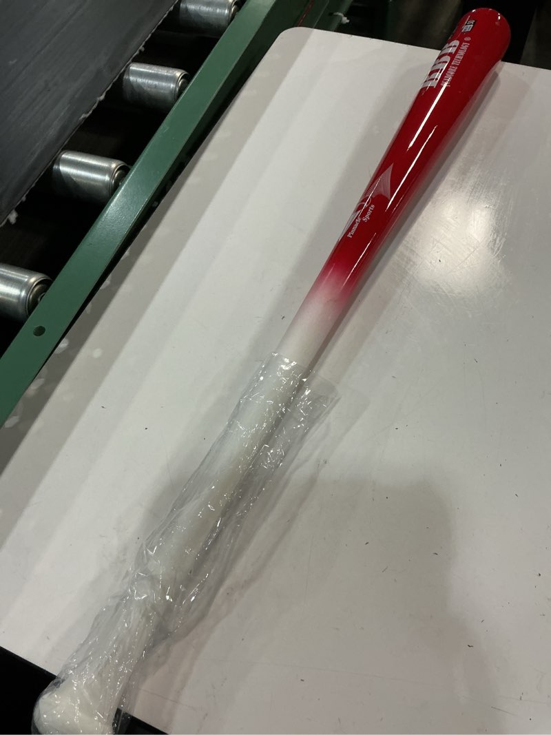 Condition photo showing Good Condition for bamboobat by pinnacle sports equipment inc. adult quadcore bamboo baseball bat with cupped end - 30 day warranty white handle/red barrel 31 inch/28 ounce