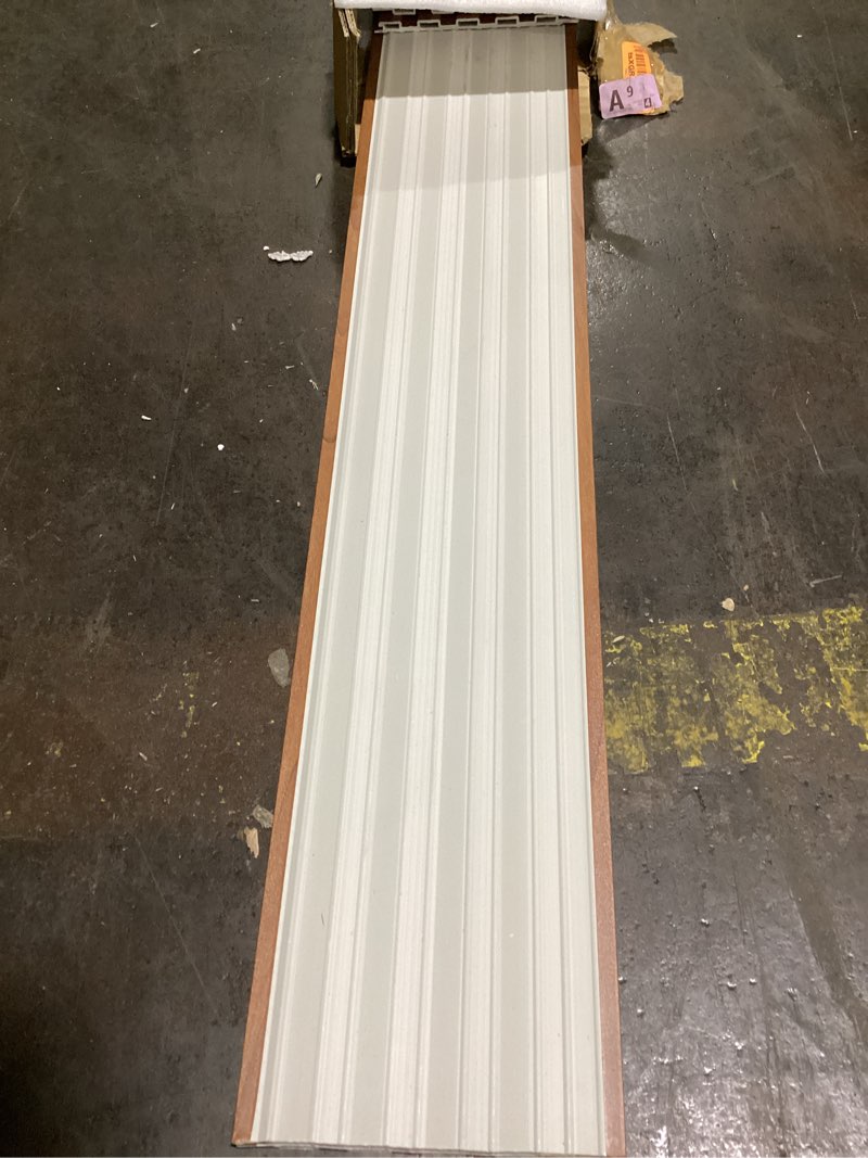 Condition photo showing Good Condition for art3d slat wall panels, wpc soundproof 3d wall paneling for interior wall decor, tv background, 8-pack 96 x 6 in. teak