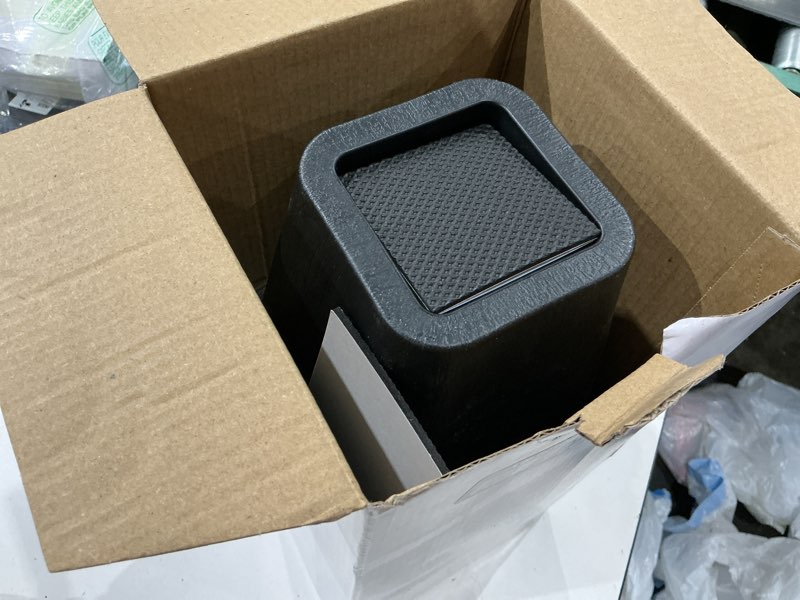 Condition photo showing Good Condition for 6 pack large bed furniture risers, 6 inch heavy duty couch lift risers for sofa, chair, cabinet, desk, high, durable abs plastic, premium quality, supports up to 2200 lbs, black