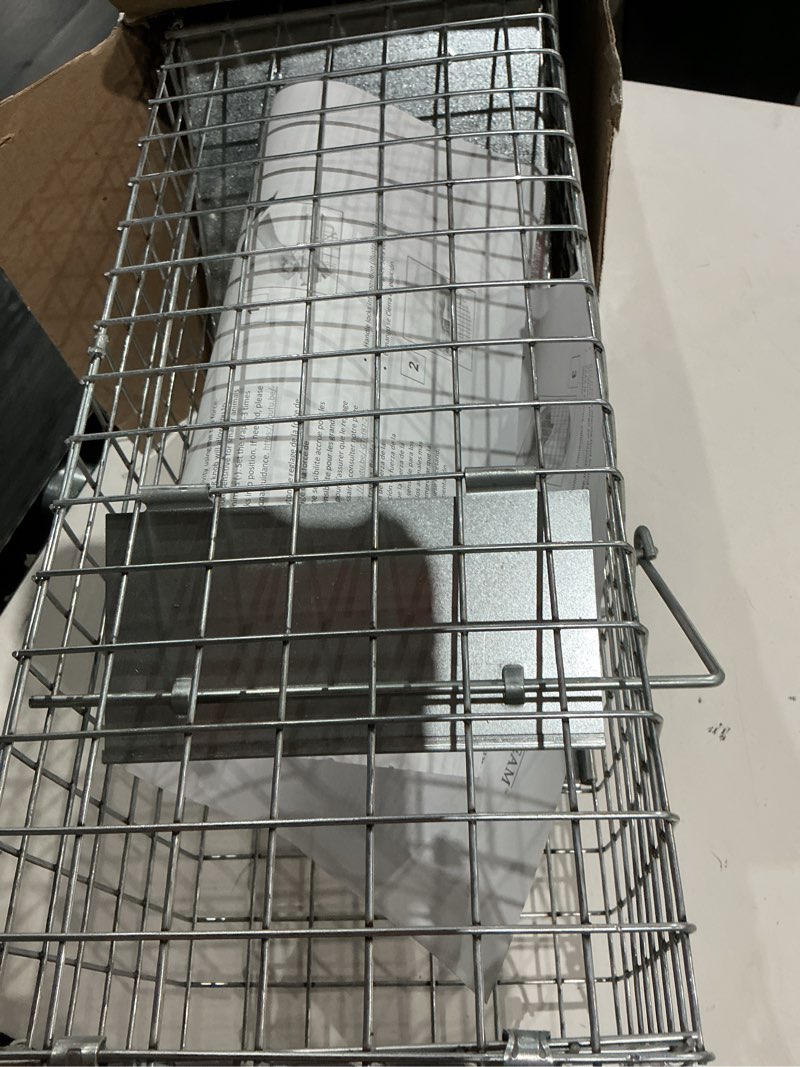 Condition photo showing Good Condition for havahart easy-set catch and release small 1-door humane live animal trap for squirrels, rabbits, skunks, and other small animals - 1083