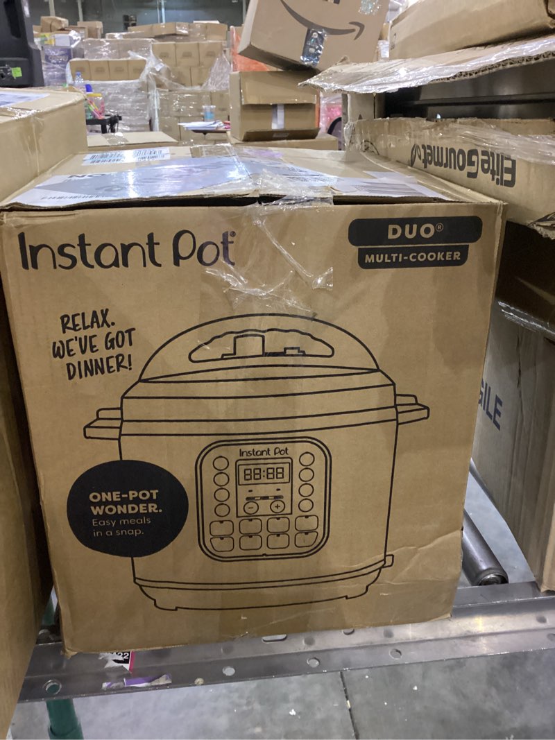 Condition photo showing As Is for Instant Pot Duo 7-in-1 Electric Pressure Cooker, Slow Cooker, Rice, Steamer, Sauté, Yogurt Maker, Warmer & Sterilizer, Includes App With Over 800 Recipes, Stainless Steel, 6 Quart