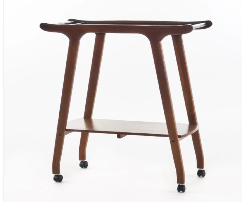 Azule Outdoor Rich Mahogany Finished Acacia Wood Barcart