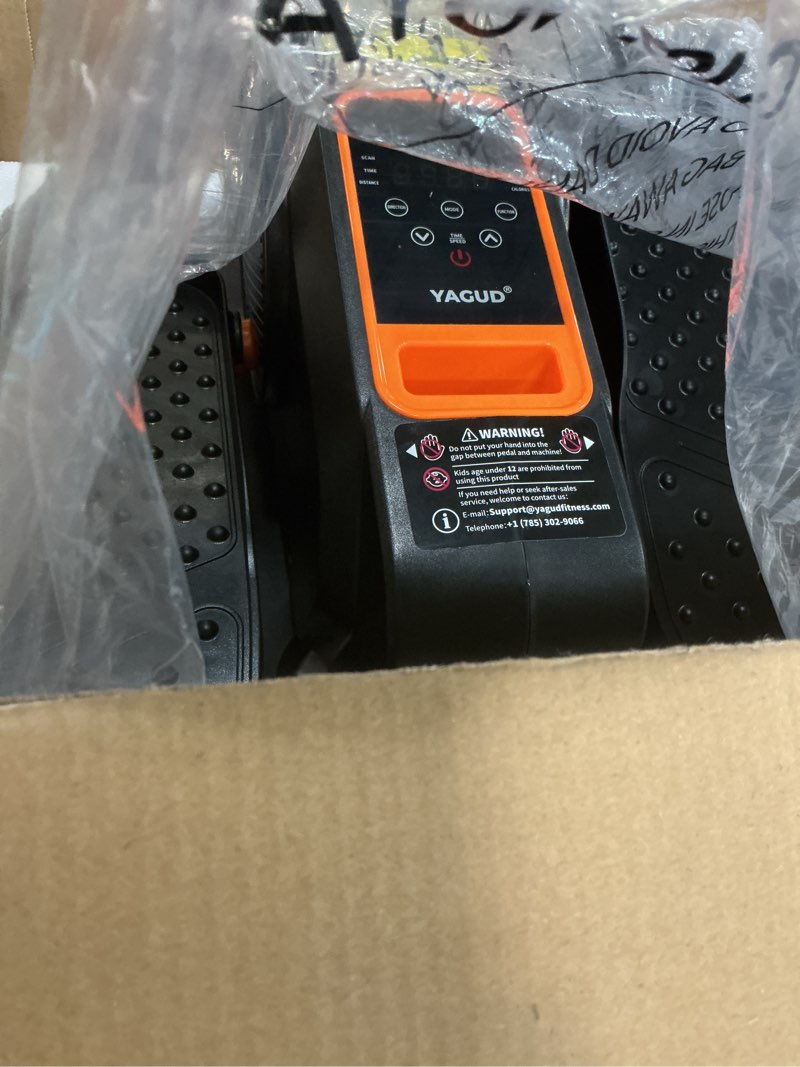 Condition photo showing Good Condition for under desk machine, electric elliptical leg exerciser for senior, 13 adjustable speeds quiet and portable seated pedal exerciser for training with remote control orange