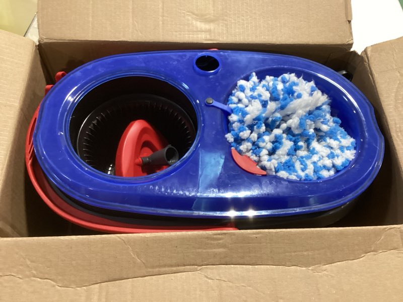 Condition photo showing As Is for O-Cedar RinseClean Spin Mop & Bucket System + 2 Extra Mop Heads| Clean with Clean Water | Removes 99% of Bacteria Rinseclean Spin Mop & Bucket + 2 Extra Refills Cleaning System