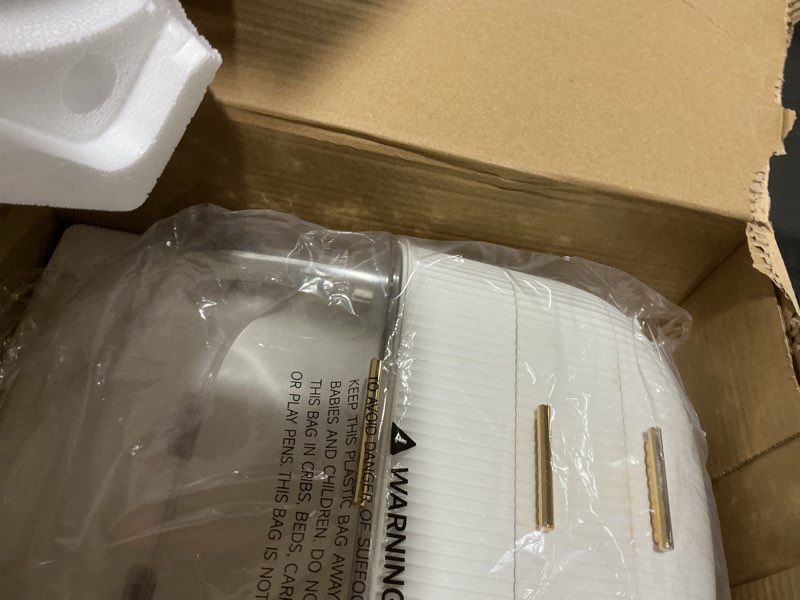 Condition photo showing Good Condition for Makeup Organizers, Make Up Organizer for Vanity, Countertop Cosmetic Storage with Drawers and Transparent Cover for Bedroom Bathroom, White