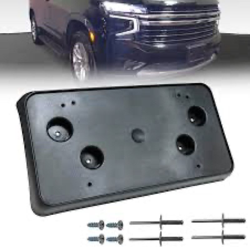 front bumper license plate frame mounting bracket tag holder compatible with chevy suburban/chevy ta