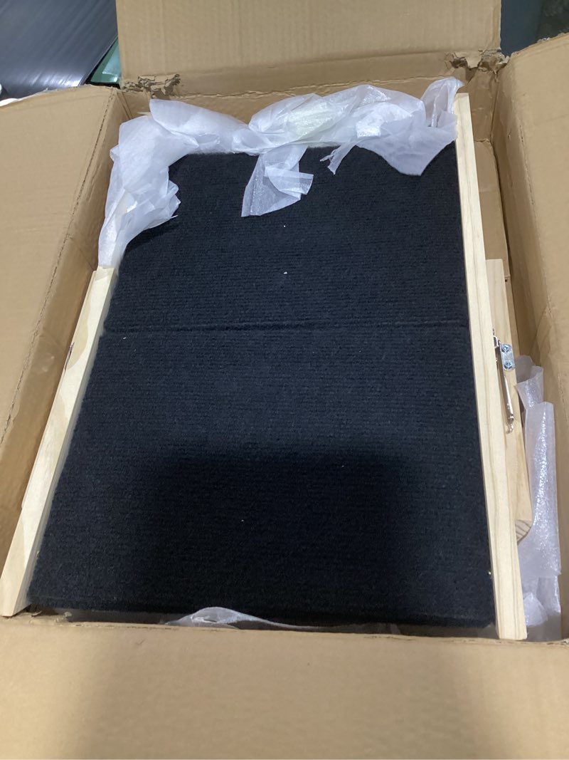Condition photo showing New/Like New for foldable dog stairs/ramp with 2 steps - durable wooden pet stairs for small, medium, large dogs - black (no assembly required) 2-steps