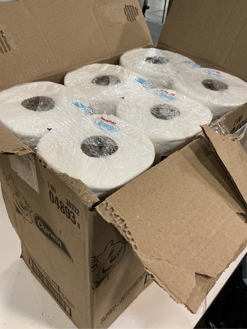 Condition photo showing New/Like New for charmin ultra strong clean touch toilet paper, 24 family mega rolls = 120 regular rolls family mega 24 rolls (275 sheets)