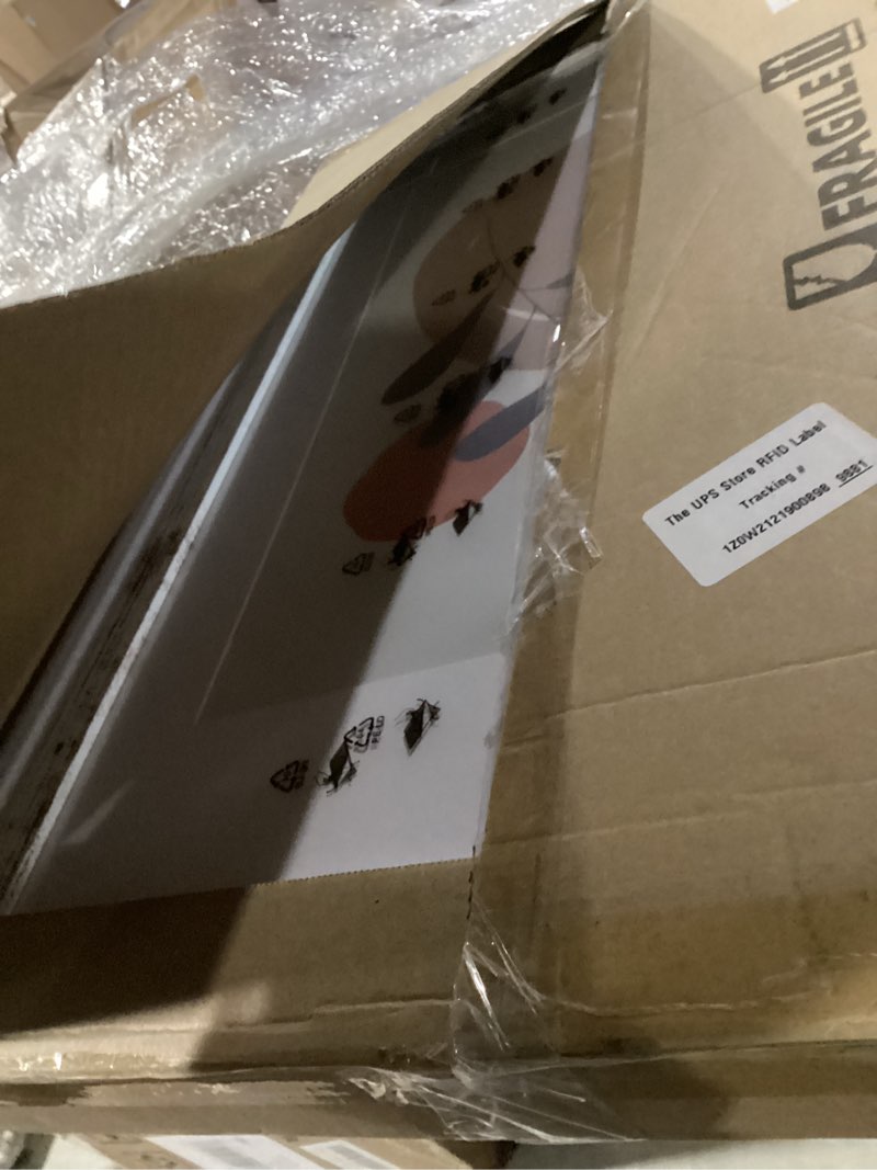 Condition photo showing New/Like New for irahmen 16x24 picture frame set of 2 with plexiglass, distressed white poster frame display 12x18 picture with mat or 16 x 24 without mat, wood photo frame for gallery wall mounting distressed-white 16x24
