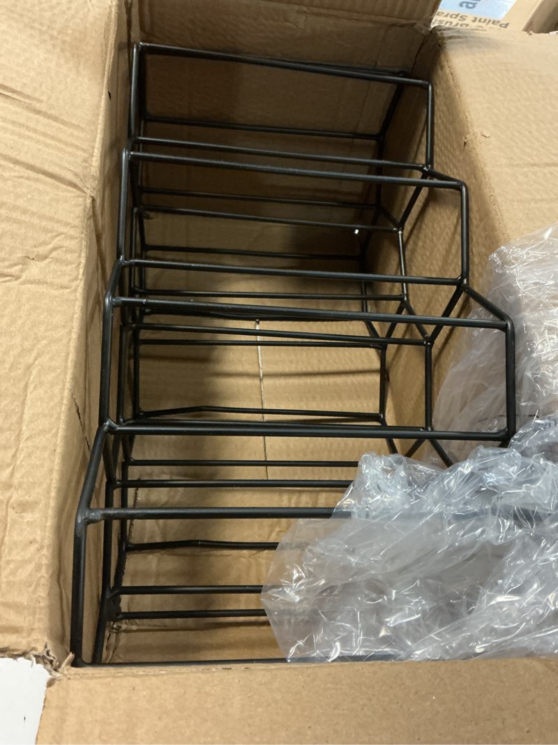 Condition photo showing Good Condition for urban deco small wine rack 9 bottle holder - no need assembly modern metal wire black wine storage for countertop table top coffee bar kitchen black 9 bottles