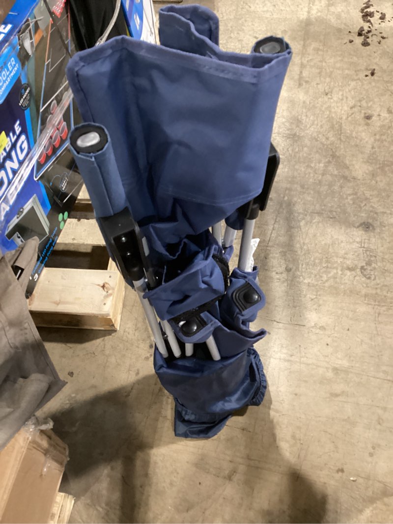 Condition photo showing Good Condition for ozark trail hard arm chair, durable polyester seat, strong steel frame, portable with cup holder