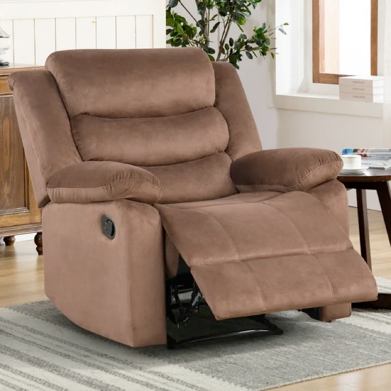 READ DESCRIPTION.      Bonzy Home Widen Recliner Chair with Comfortable Arms and Back Single Sofa for Living Room, Brown
