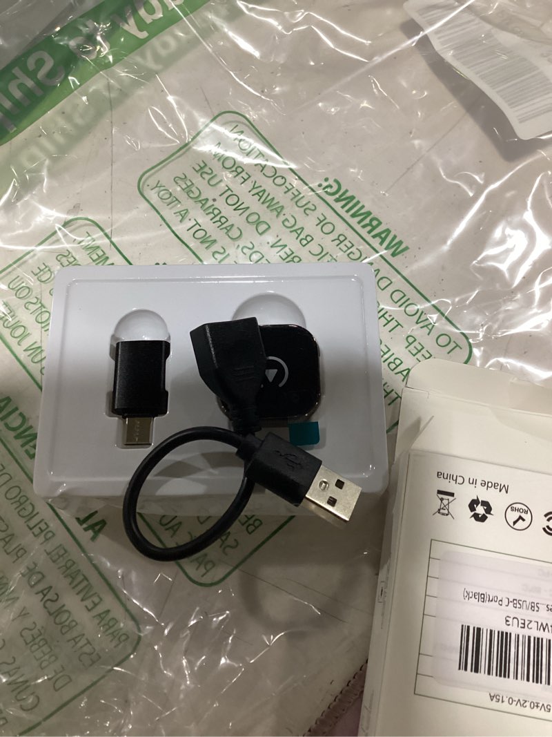 Condition photo showing Good Condition for 2-in-1 wireless carplay & android auto adapter, plug & play carplay dongle converts wired to wireless, fast auto-connect, no delay, compact design for iphone & android with usb/usb-c port(black)