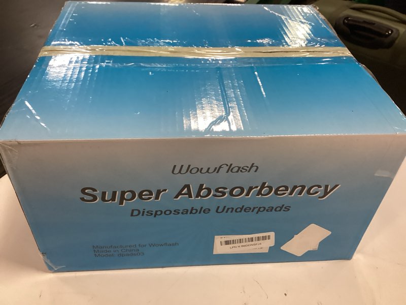 Condition photo showing New/Like New for super absorbency disposable leakproof underpads with quick drying for baby, adults, puppy, dog bed pee pads, extra large, xxl incontinence pads, 30” x 36”, 50 count 50 count 30" x 36"