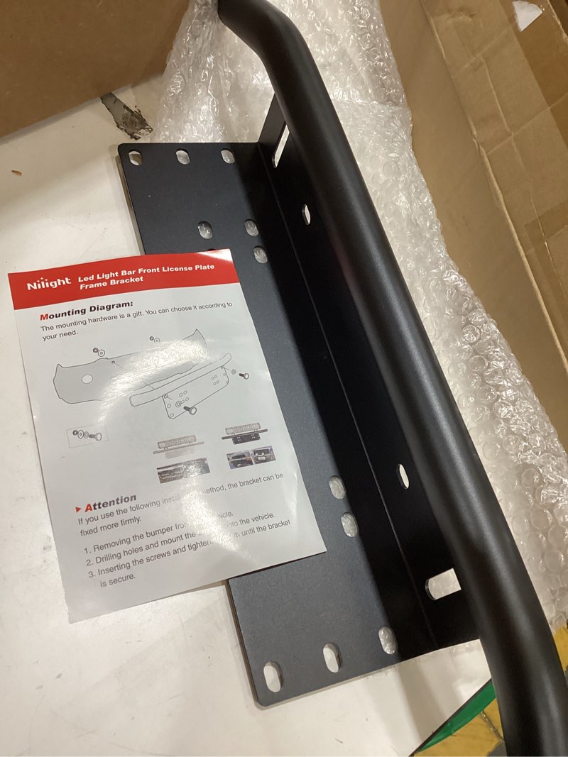 Condition photo showing Good Condition for wsays front bumper universal license plate holder mounting bracket 6x12 inch compatible with off-road led light pod compatible with most truck pickup suv utv atv