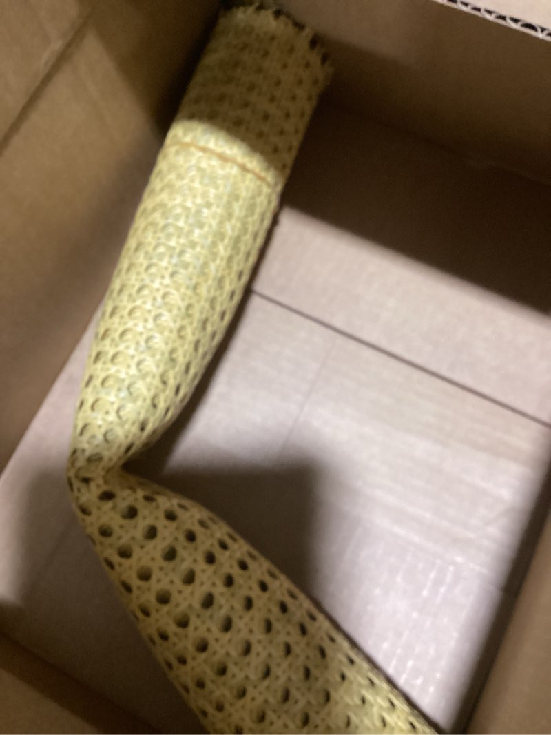 Condition photo showing Good Condition for Plastic Cane Webbing Roll 20"x47.2", Handwoven PP Synthetic Rattan Rolls, Faux Cane Open Weave Mesh for DIY Furniture Decoration - Beds, Chairs, Cabinets, Ceilings