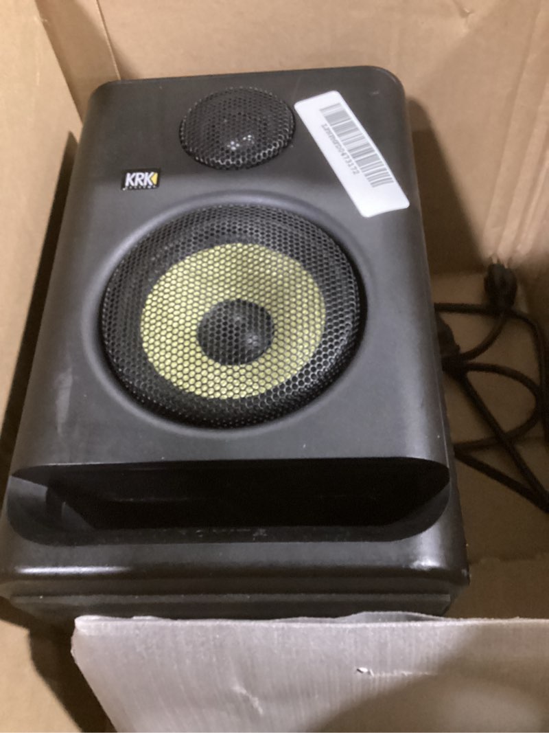 Condition photo showing As Is for (incomplete) krk rp5g5 rokit 5 generation five 5\" powered studio monitor pair 5 inches pair