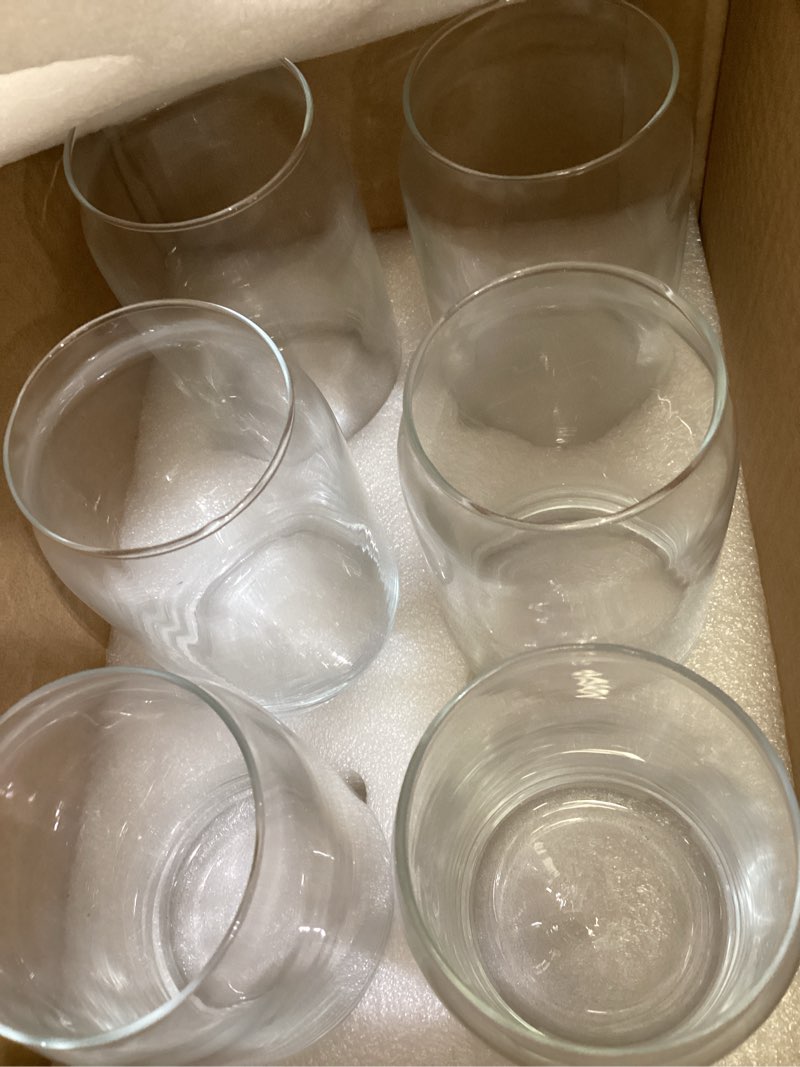 Condition photo showing Good Condition for gling [6 pack - 16 oz.] glass can shaped cups beer & coffee tumbler glasses, cordial glasses, cocktail glasses