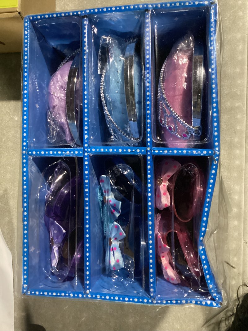 Condition photo showing New/Like New for princess dress up toys & jewelry boutique, girls role play gift for 3+ year old girl toddler ?b-day party favors colorful
