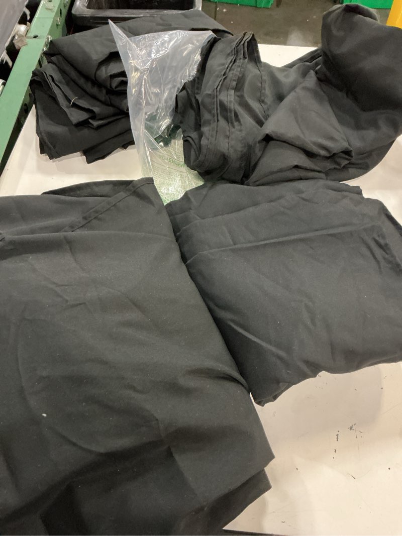 Condition photo showing Good Condition for 4 pack rectangle tablecloth 60x102 inch black washable polyester table cover for wedding dining table buffet parties banquet decoration?black? 60inch x 102inch black 4