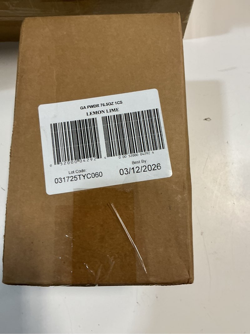 Condition photo showing New/Like New for Gatorade Lemon Lime Thirst Quencher Sports Drink Mix Powder  76.5 oz Canister(BEST BY 03/12/2026)