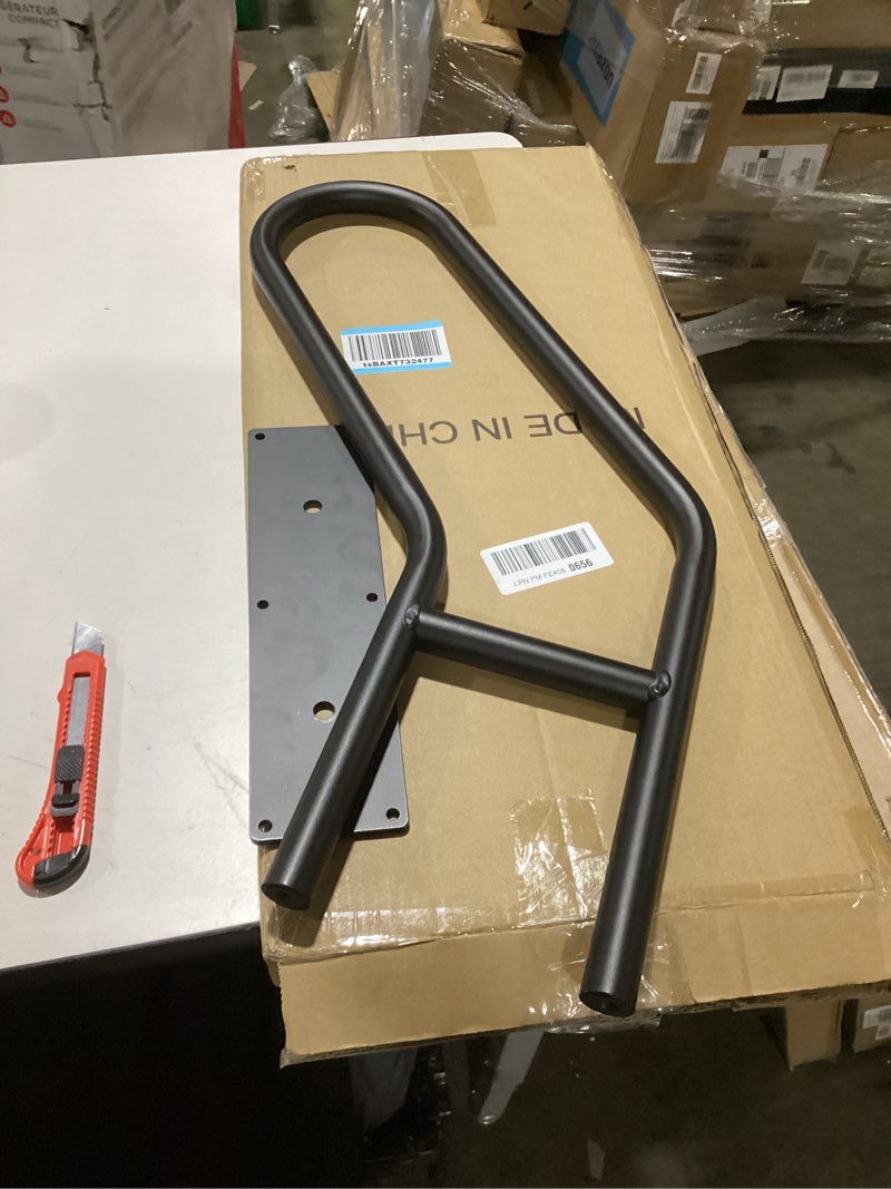 Condition photo showing Good Condition for (Similar to)Hold Tight Handrails Steel Jamb-Mount Handrail - Heavy Duty Stair Railing for Decks, Porch, Mobile Homes, Short Stairway - Weatherproof & Non-Slip Powder Coated Finish - [Left Handed], [18\"], [Black] 18\" - Left Jamb Mount Black