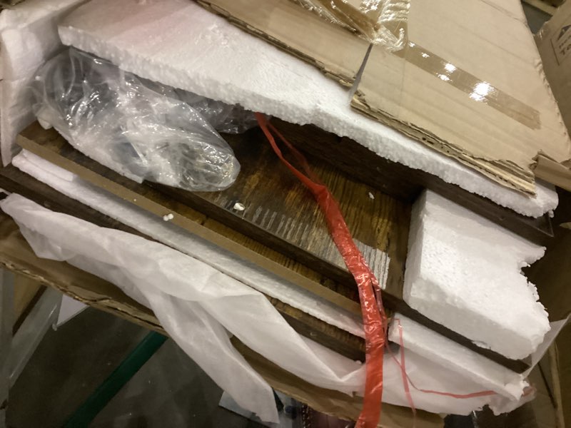 Condition photo showing As Is for HOOBRO Kids Bookshelf, Toy Storage Cabinet, Kids Toy Organizer, 8 Cubicles, Bookcase Footboard, Bookshelf for Kids, for Playroom, Bedroom, Nursery, School, Rustic Brown FG35CW01