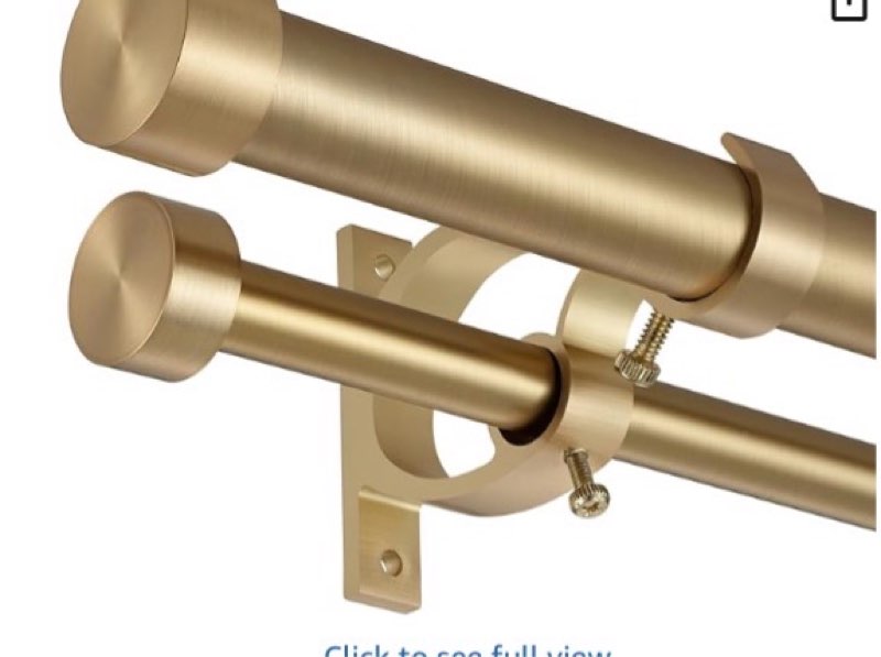 lwiiom double blackout curtain rods 36 to 72 inches (3-6 feet),1-inches front and 5/8 inches back ad