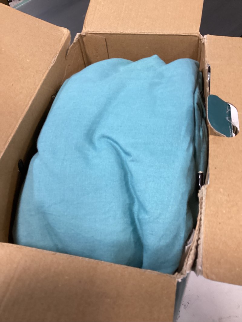 Condition photo showing Good Condition for Shilucheng 100% French Linen Sheets - Queen Size Bed Sheets, Breathable & Cooling Pure Linen Sheets,Soft Durable and Tear Resistant -16 Inch Deep Pocket - 4Pcs (Aqua, Queen) 09 - Aqua Queen (4 Piece Set)