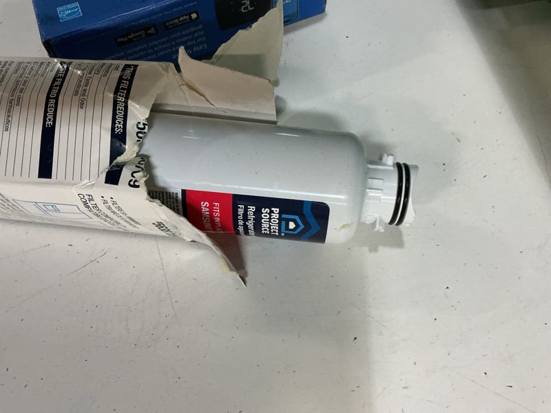 Condition photo showing As Is for project source push-in refrigerator water filter fits samsung filter haf-cin