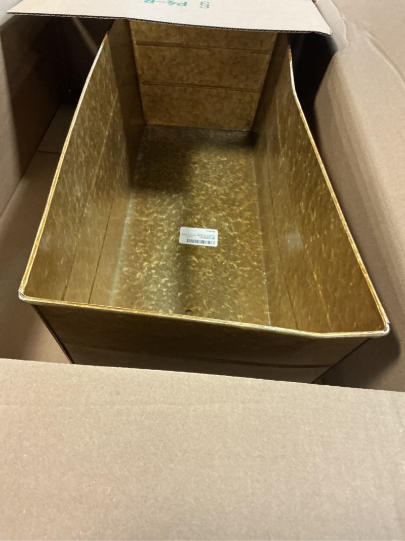 Condition photo showing Good Condition for 22" Galvanized Window Box Flower Planter by Trademark Innovations
