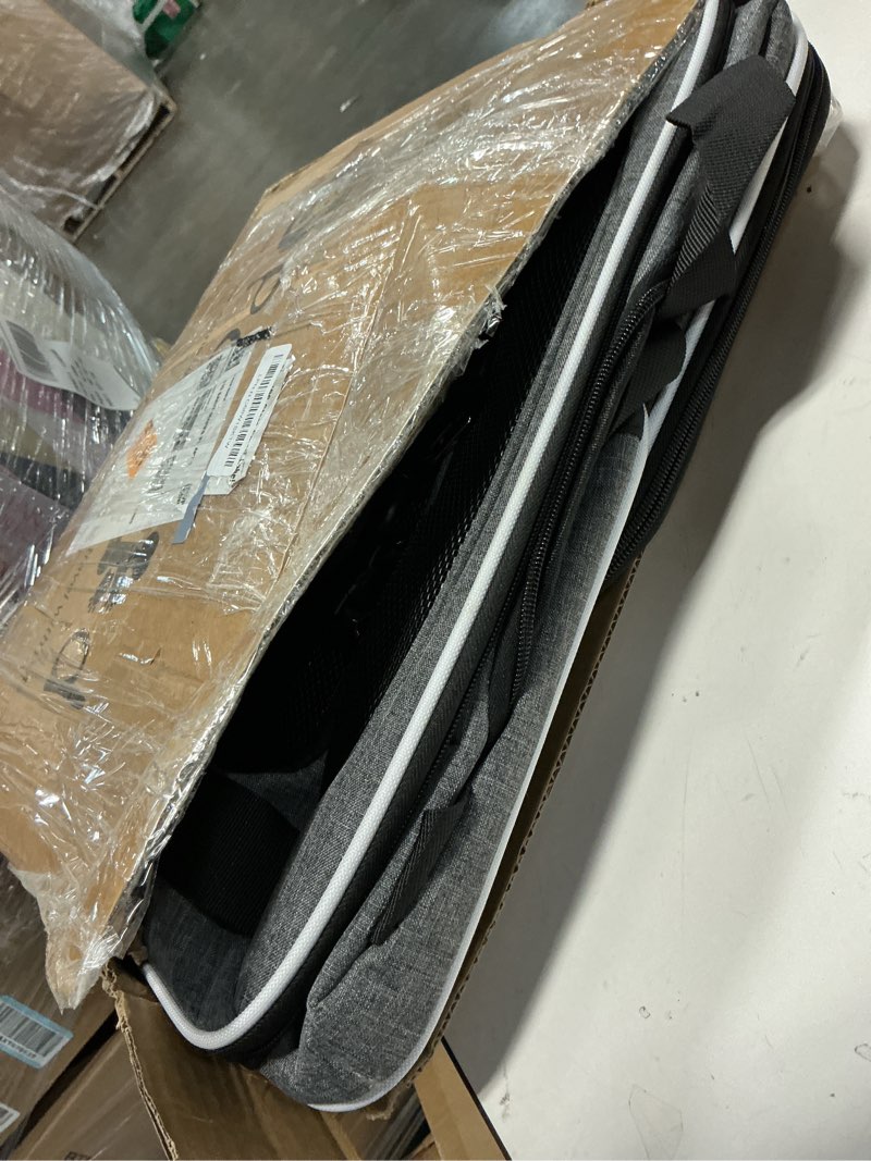Condition photo showing Good Condition for petskd top-expandable pet carrier 18x11x11 inches delta american united airline approved, soft-sided carrier for small cats and dogs with locking safety zippers and anti-scratch mesh(grey) 18.0"l x 11.0"w x 11.0"h grey