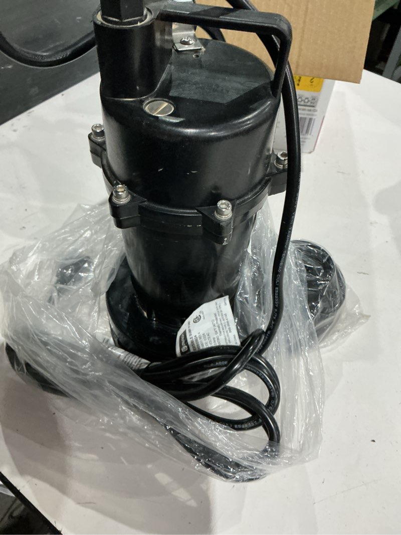 Condition photo showing As Is for utilitech 0.5-hpaluminum submersible sump pump