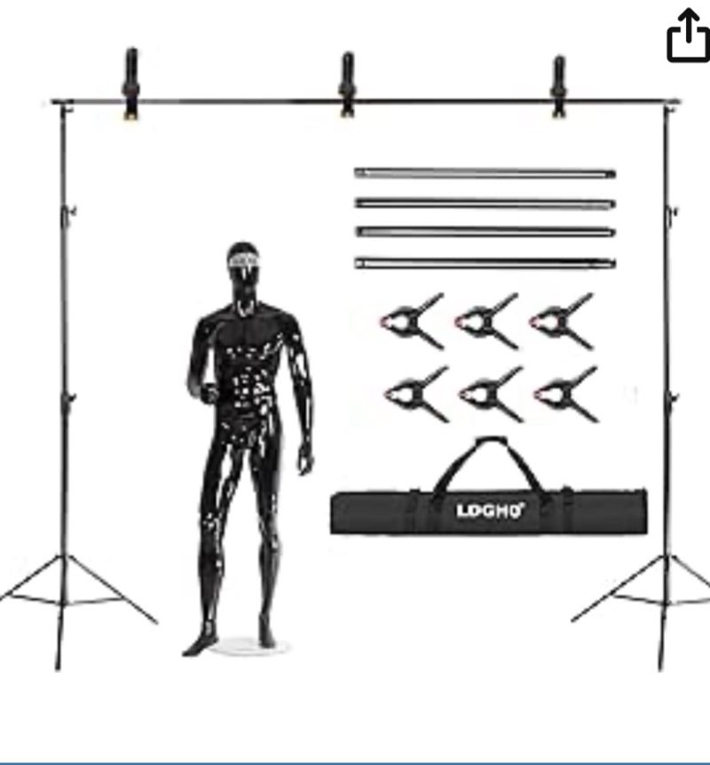 8.5 x 10ft/2.6 x 3m background stand support system kit with carrying case for clamps and canvas,for photo video shooting