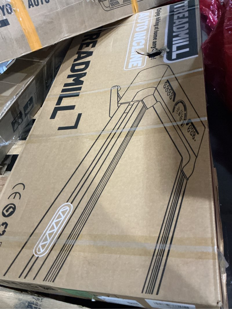 Condition photo showing New/Like New for Walking Pad Treadmill with 12% 9-Level Auto Incline, 450 lbs Capacity RGB LED Screen, Bluetooth Speaker Under Desk Treadmill, Compact Treadmills for Home Hiking