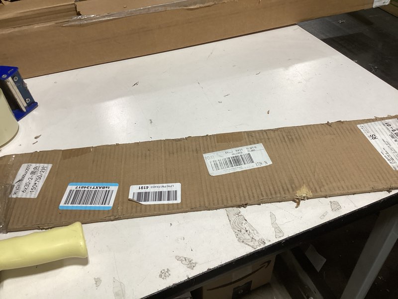 Condition photo showing As Is for 2 Pcs Door Kick Plates - 6 x 30 Inches Kick Plates for Exterior Interior Doors Protection Decor, 1.5mm (1/16 Inch) Thickness Rectangular Aluminum Door Push Plate (Black) 6 x 30 Inch Black