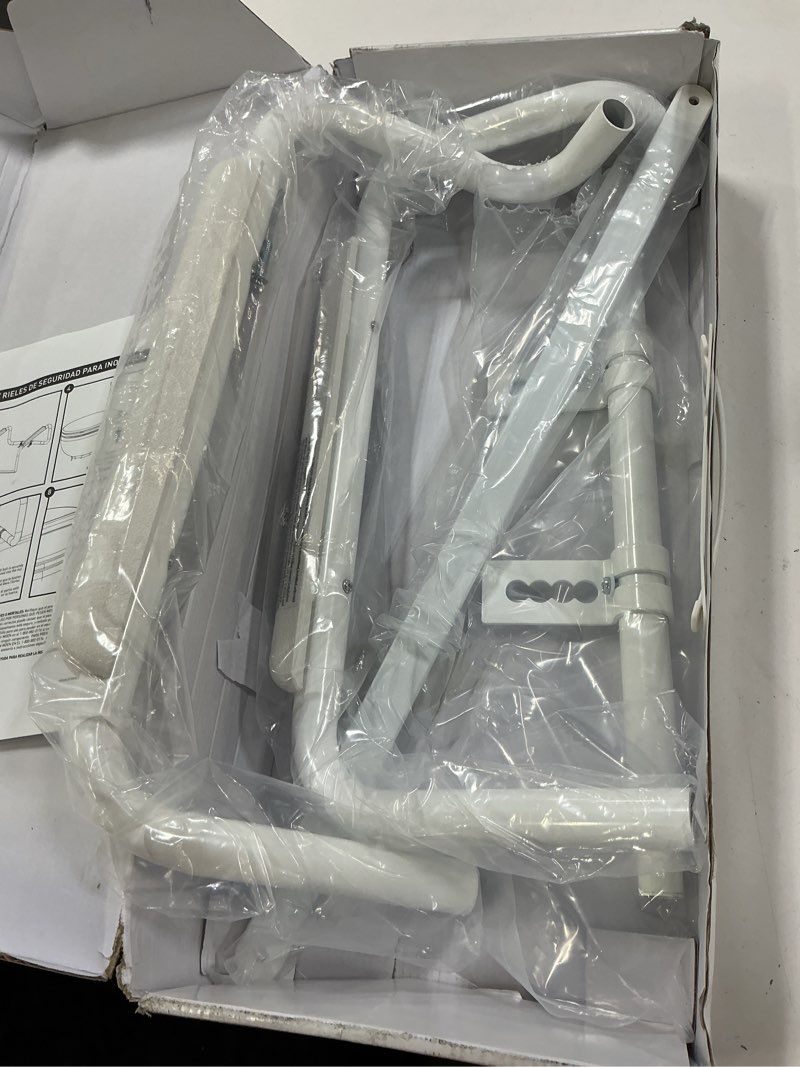 Condition photo showing Good Condition for moen glacier white home care bathroom safety toilet grab bar, toilet rails for seniors, dn7015