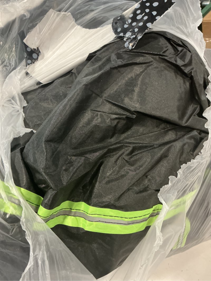 Condition photo showing As Is for waterproof car cover compatible with accord/a6/e-class/ls/model s/avalon all-weather protection, 197"-205" sedan peva car cover with zipper door c4 sedan 197"-205"