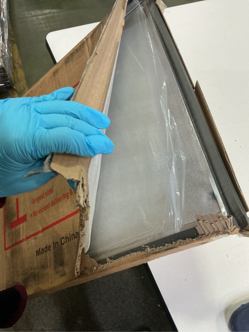 Condition photo showing Good Condition for Floor Mirror Arched Full Length Mirrors, Mirror Full Length Standing Hanging or Leaning Against Wall, 59"x18" Large Full Body and Wall Mounted Mirror for Bedroom Living Room, Silver 59"Lx18"W Silver