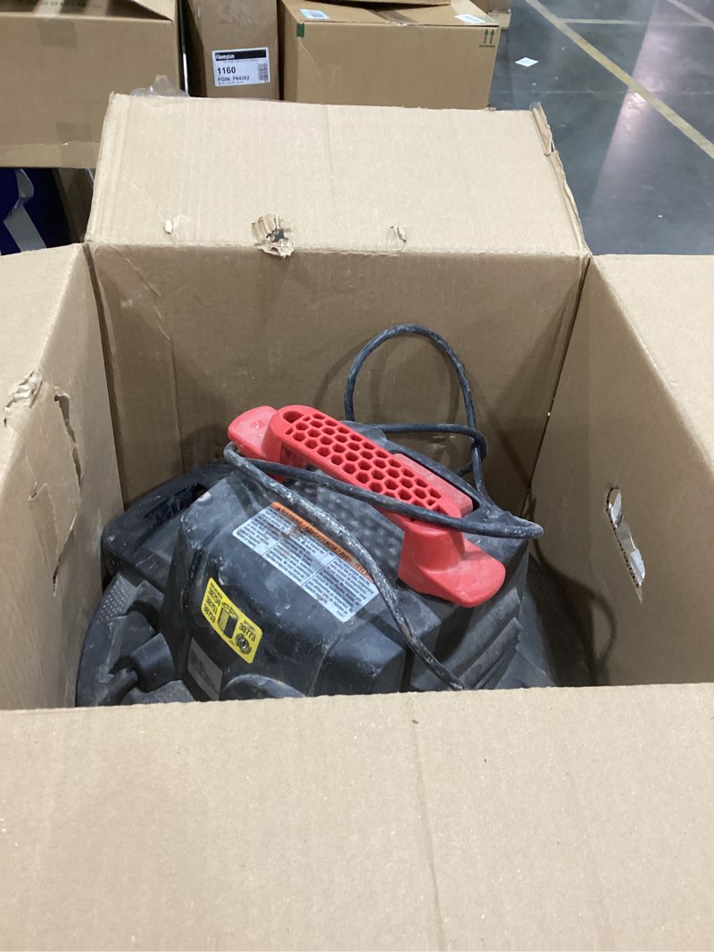 Condition photo showing As Is for craftsman cmxevbe17590 9 gallon 4.25 peak hp wet dry vac, portable shop vacuum wet and dry with filter, dust bag, hose and attachments for home, garage and automotive cleaning