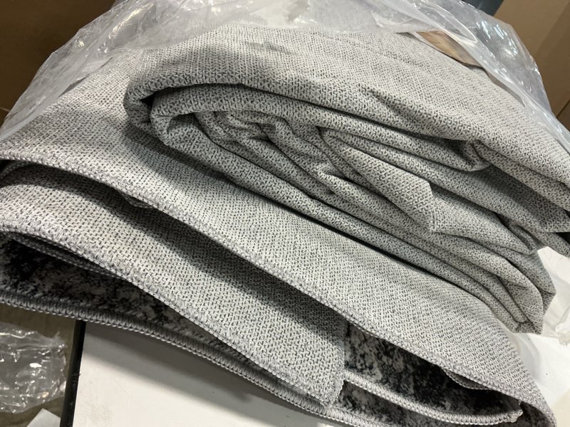 Condition photo showing As Is for Area Rug Living Room Rugs - 9x12 Large Soft Indoor Neutral Modern Abstract Low Pile Washable Rug Carpet for Bedroom Dining Room Farmhouse Home Office - Grey Grey 9' x 12' (Rectangular)