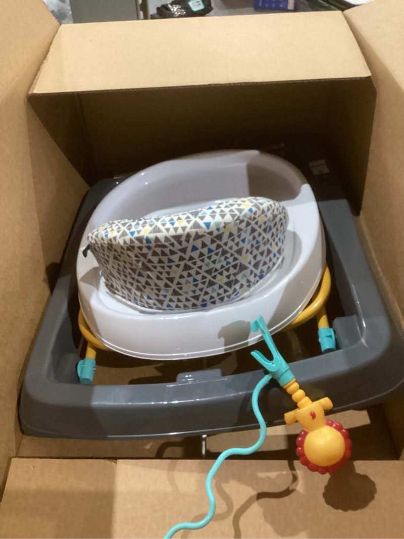 Condition photo showing As Is for Smart Steps Trend Activity Walker with Removeable Toy Bar, Multi-Directional Front Wheels, Tray, Adjustable Height and Flat Fold Frame for Storage, Ages 6 Months +, Zoo-ometry Grey