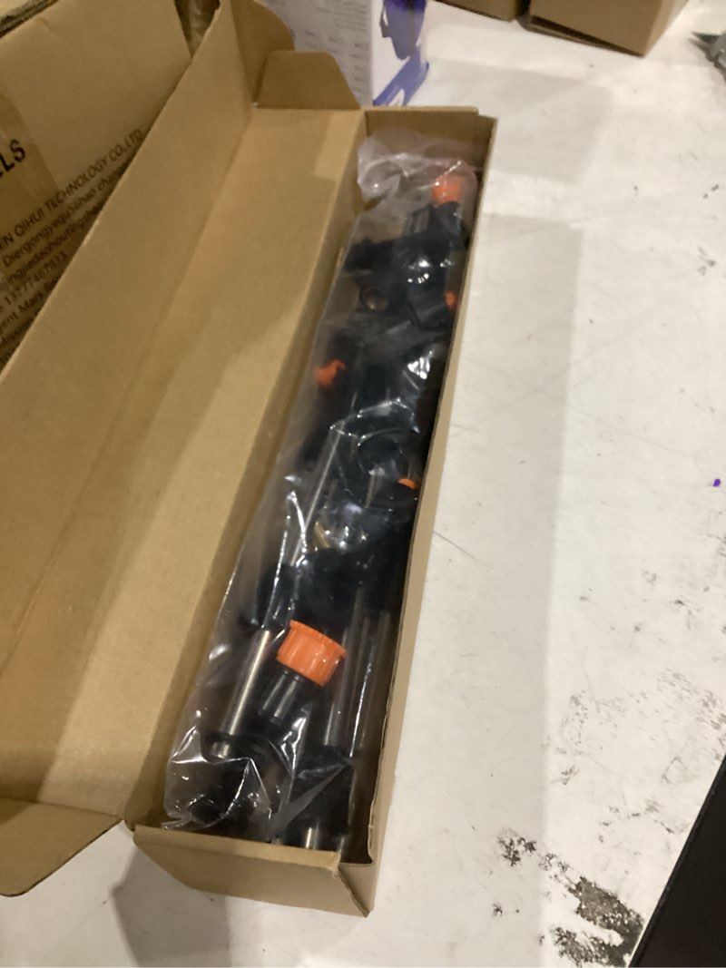 Condition photo showing New/Like New for 4 nozzles metel boom wand with 1/4" and 3/8" brass fitting, sprayer boom equipped with two types nozzles, durable metal rods, wide-coverage agricultural & lawn spray attachment for tractors/utvs silver