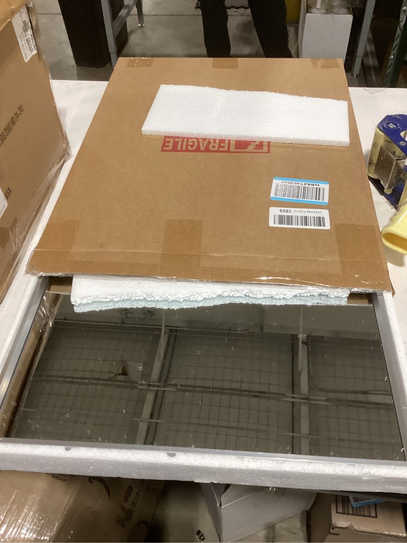 Condition photo showing New/Like New for AAZZKANG Metal Frame Mirror Rectangle Wall Mounted Mirrors Decorative Modern for Bedroom Bathroom Living Room Vertical or Horizontal Silver 20"x16" 20"L x 16"W Silver