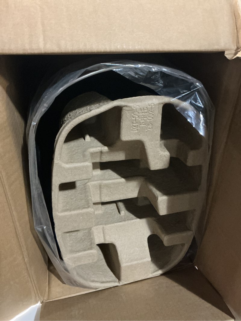 Condition photo showing As Is for NINESTARS DZT-50-9 Automatic Touchless Infrared Motion Sensor Trash Can, 13 Gal 50L, Stainless Steel Base (Oval, Silver/Black Lid)