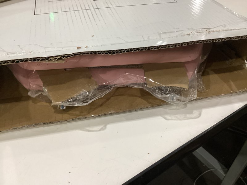 Condition photo showing Good Condition for pink elongated toilet seat natural wood toilet seat with zinc alloy hinges, easy to install also easy to clean, scratch resistant toilet seat by angol shiold (elongated, pink) elongated pink